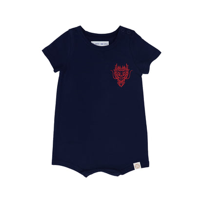 Dragon Streetwear - Baby Romper in Navy Dragon by Le Petit Society — image 5