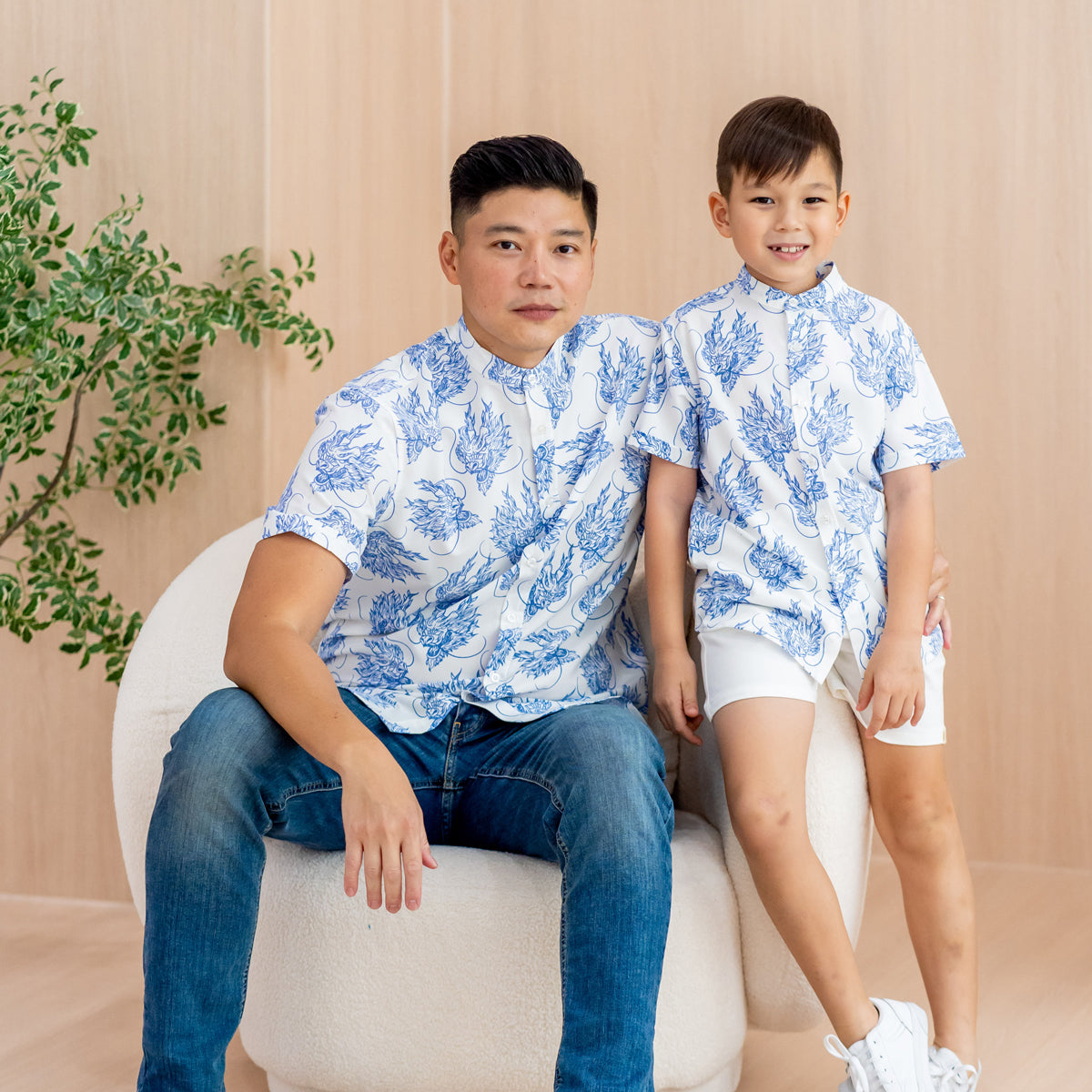 Dragon Series - Men's Shirt in Blue by Le Petit Society — image 5