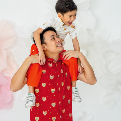 Dragon Series - Men’s Shirt in Red Dragon Print - Classic Fit by Le Petit Society — image 5