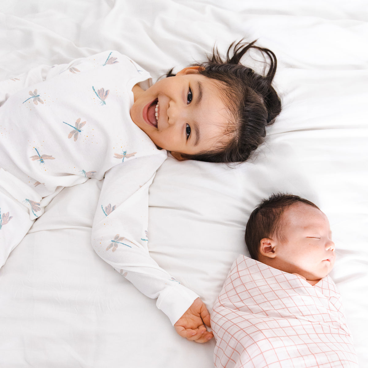Kids Long Sleeve Organic Pyjamas Set in Dragonfly Print by Le Petit Society — image 12
