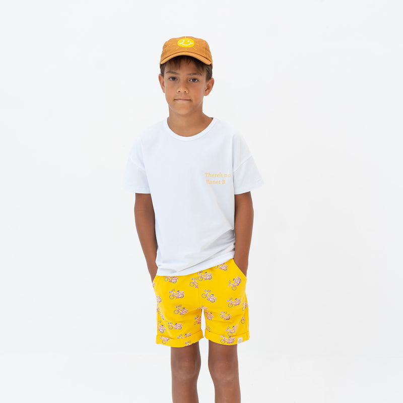 Made For Play - Kids Terry Shorts in Bike Print by Le Petit Society — image 2