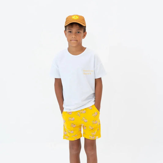 Made For Play - Kids Terry Shorts in Bike Print by Le Petit Society — image 2