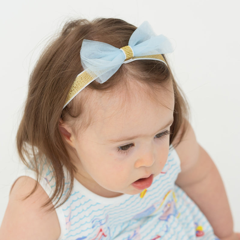 Bow Headband in Blue by Le Petit Society — image 6