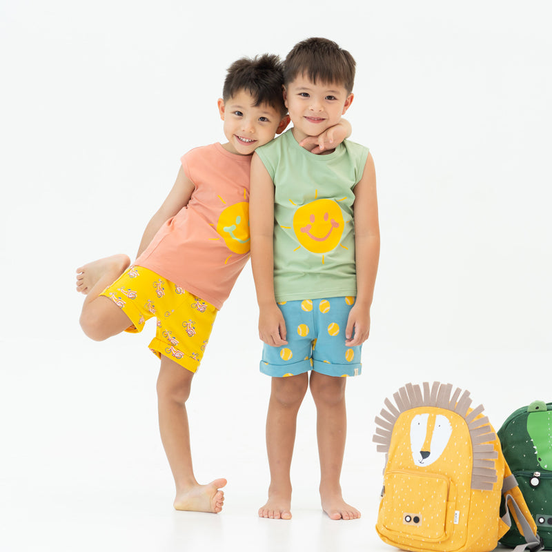 Made For Play - Kids Terry Shorts in Bike Print by Le Petit Society — image 5