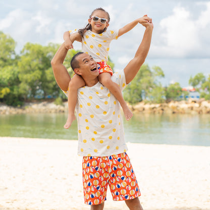 Resort Series - Men's Beach Shorts in Beach Ball Print by Le Petit Society