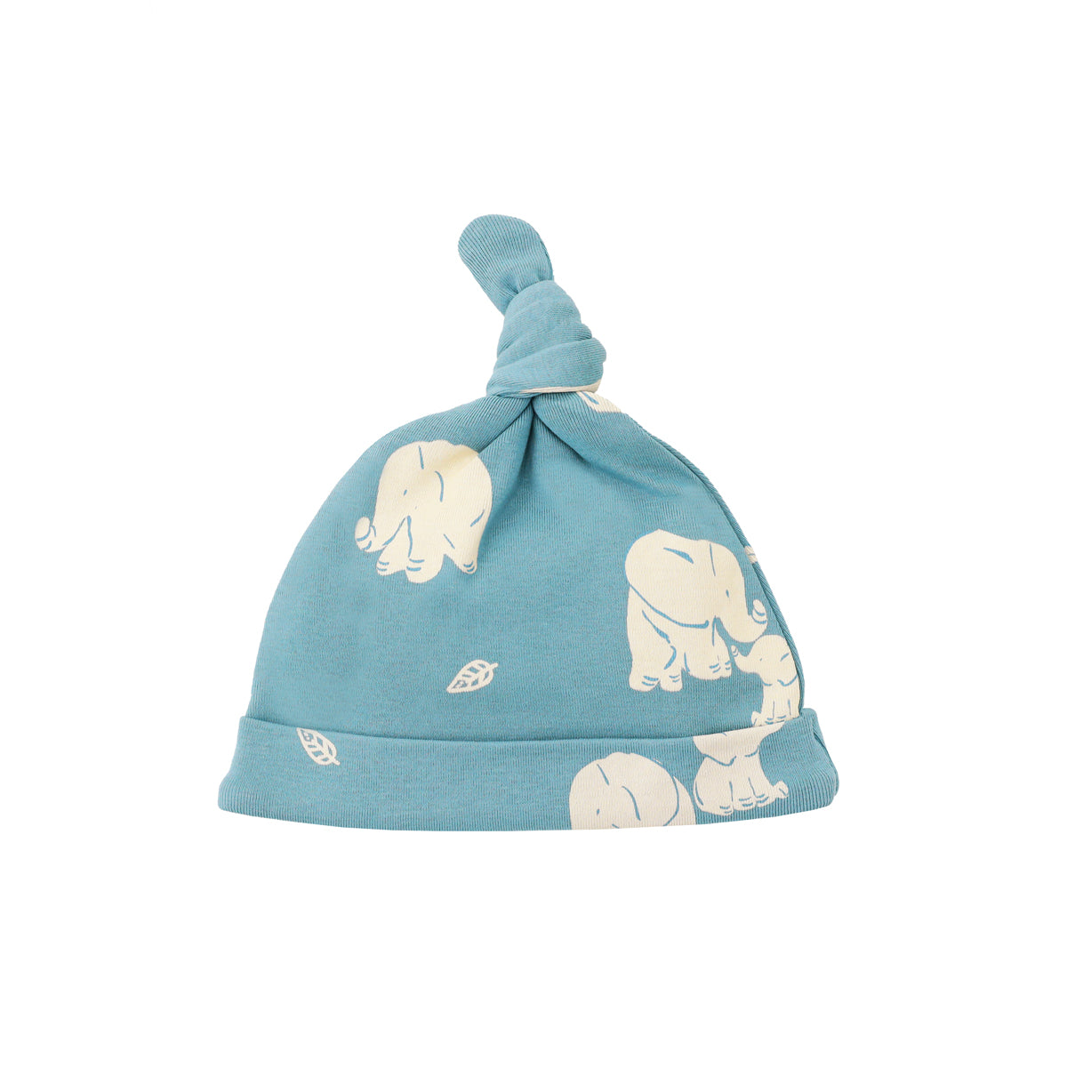Baby Organic Knotted Hat in Elephant Print by Le Petit Society — image 2