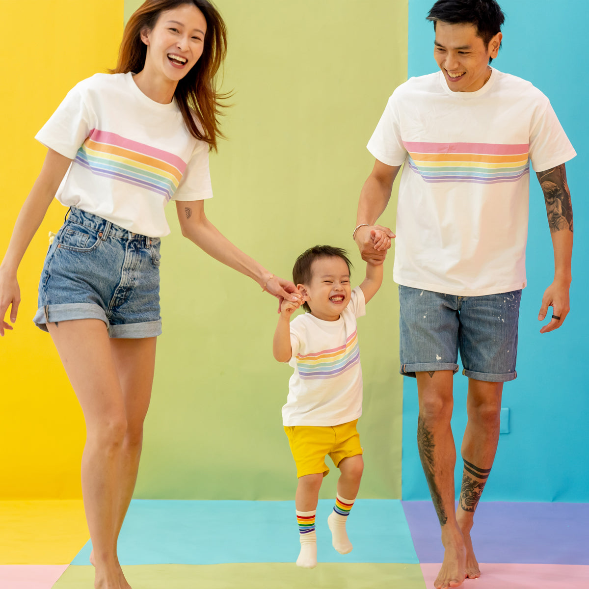 Rainbow Series - Adult Boxy Tee in Pastel by Le Petit Society — image 5