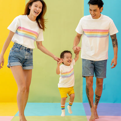Rainbow Series - Adult Boxy Tee in Pastel by Le Petit Society — image 5