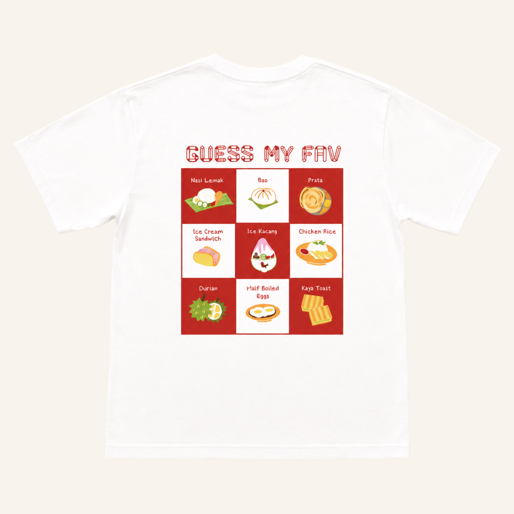 A Singapore Series - Fav Food Adult Tee in White by Le Petit Society — image 2