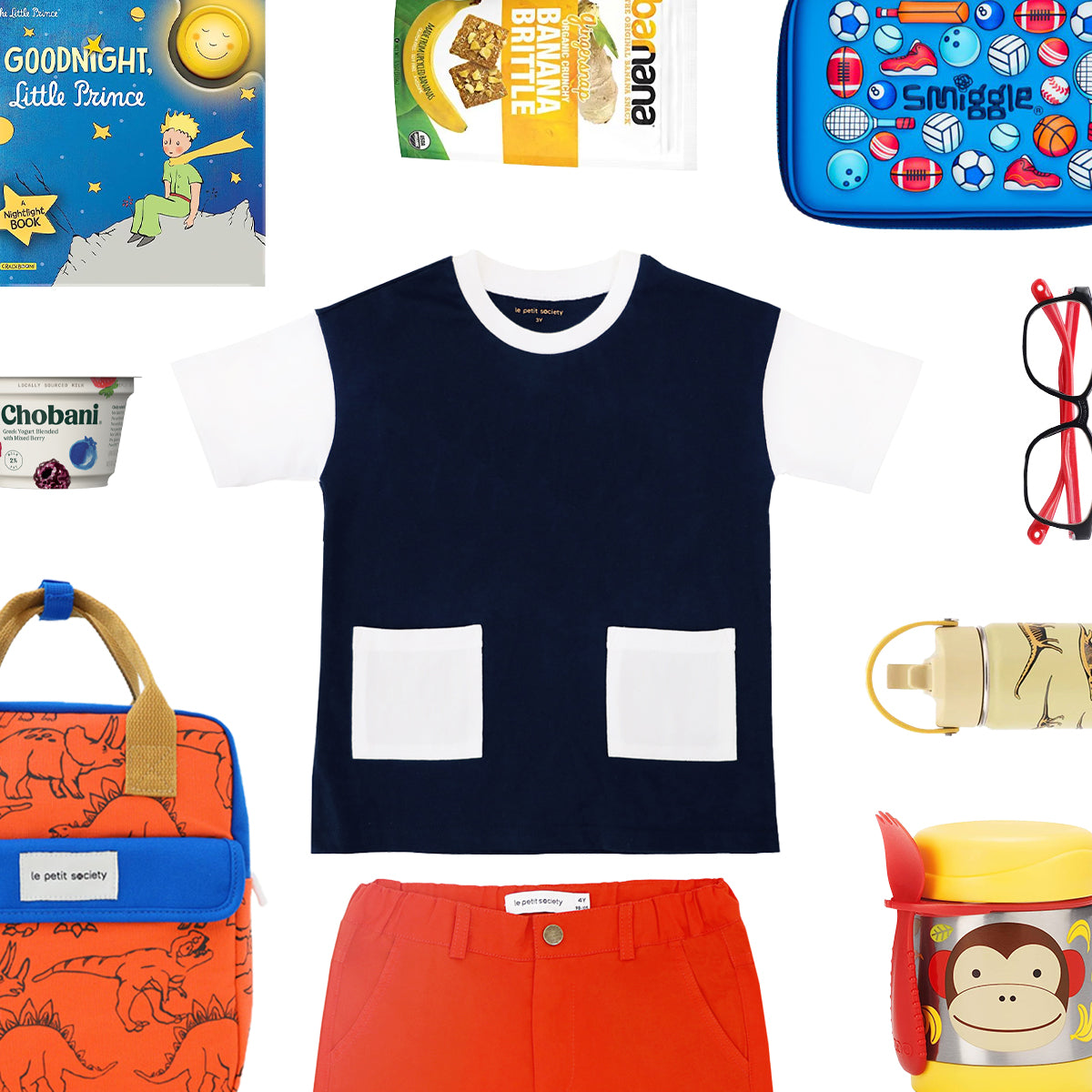 Made for Play - Boxy Tee with Contrast Pockets in Navy by Le Petit Society — image 6
