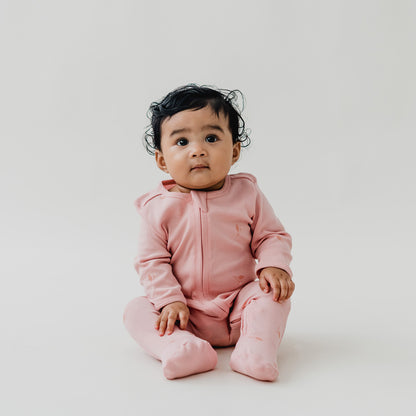 Baby Organic Zip Sleepsuit in Flower Bud Print by Le Petit Society — image 11