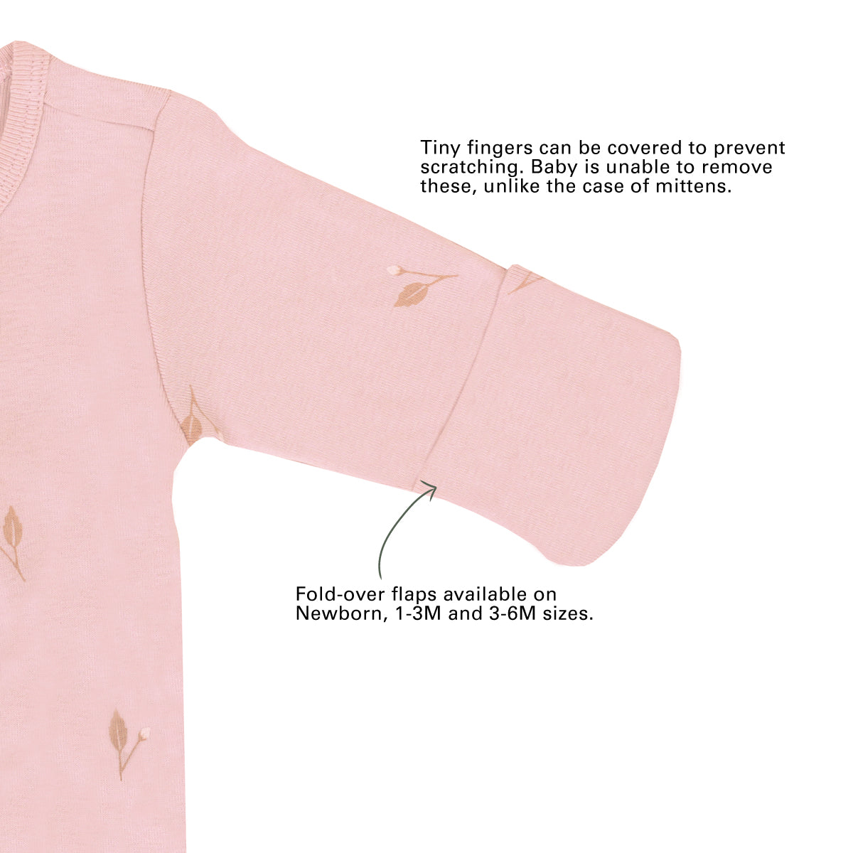 Baby Organic Zip Sleepsuit in Flower Bud Print by Le Petit Society — image 5