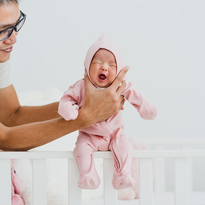 Baby Organic Zip Sleepsuit in Flower Bud Print by Le Petit Society — image 9