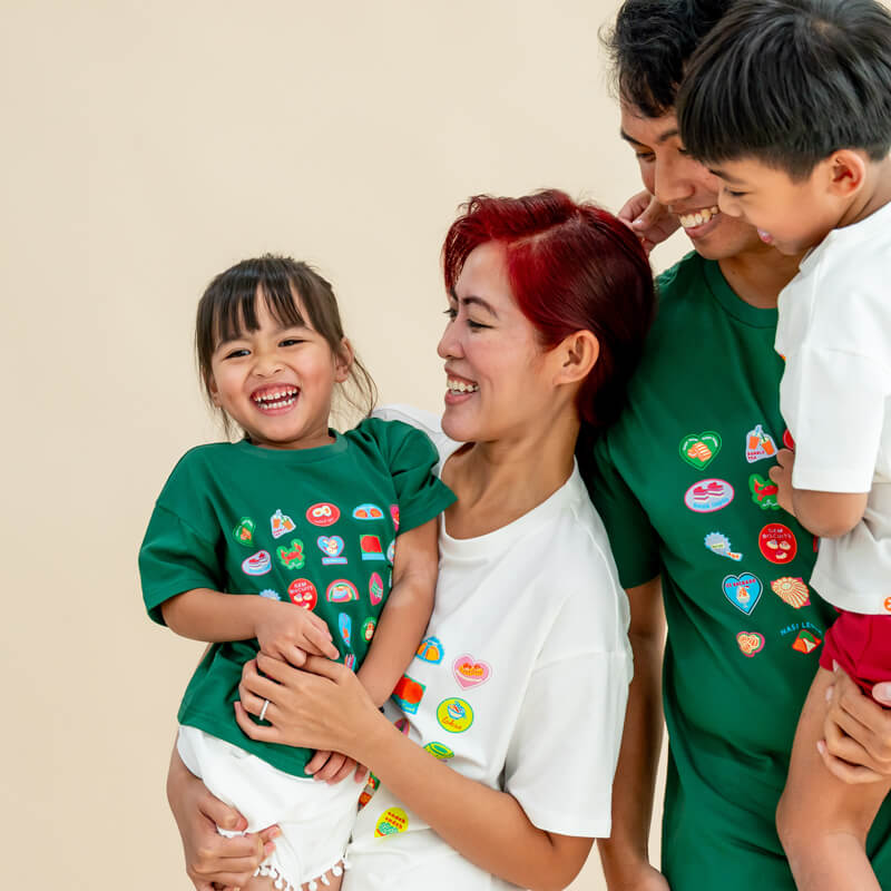A Singapore Series - Foodie Kids Tee in Green by Le Petit Society — image 6