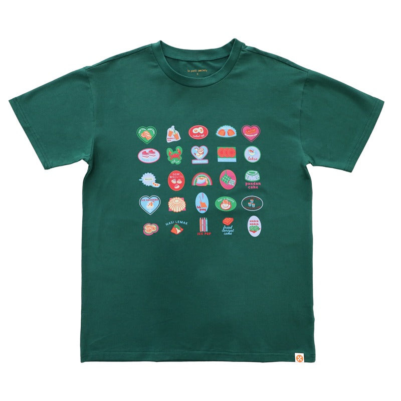A Singapore Series - Foodie Adult Tee in Green by Le Petit Society — image 4