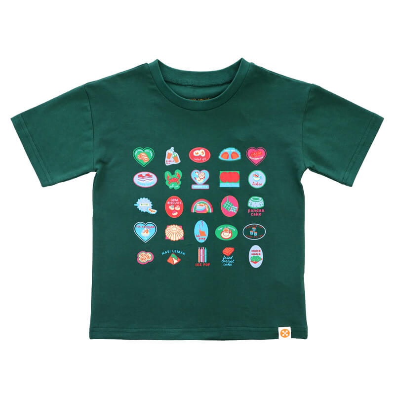 A Singapore Series - Foodie Kids Tee in Green by Le Petit Society — image 10