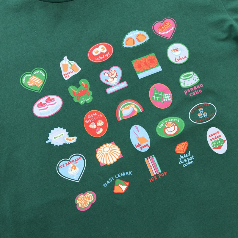 A Singapore Series - Foodie Kids Tee in Green by Le Petit Society — image 4