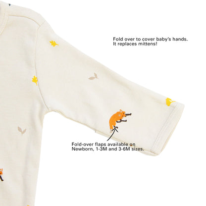 Baby Organic Zip Sleepsuit in Fox Print by Le Petit Society — image 14