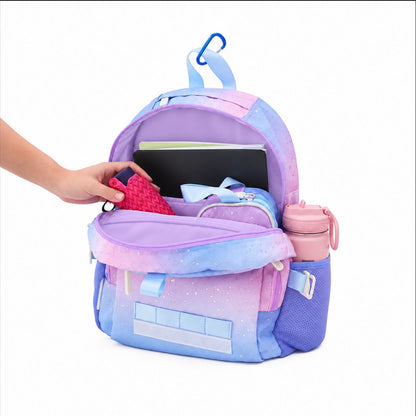 Essential School Bundle - Metallic Galaxy Single Pocket Backpack, Munch Mini & Wallet (7-10Y)