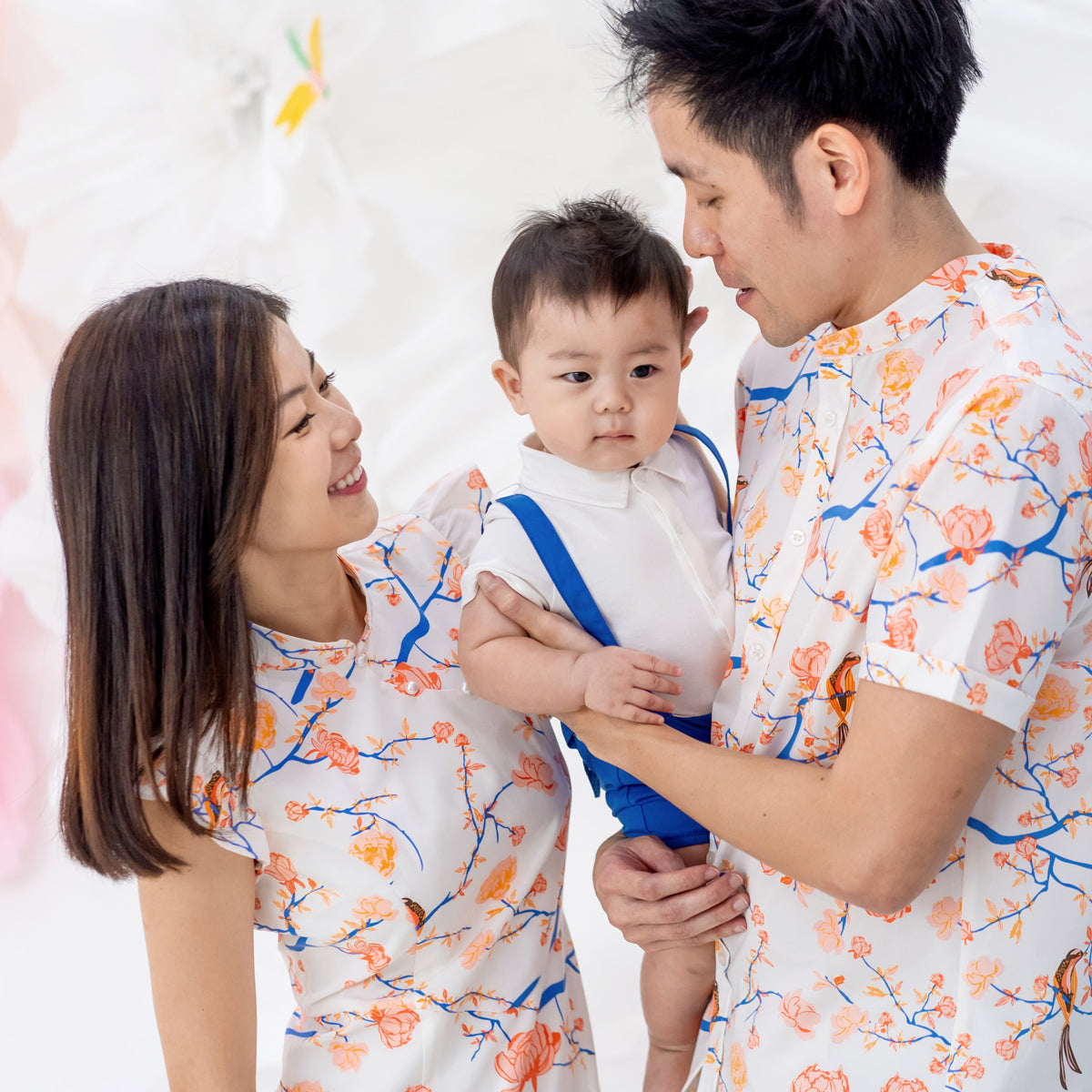 Garden Series - Baby Boy Suspender Romper in Blue by Le Petit Society — image 5