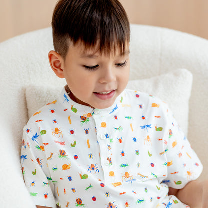 Garden Series - Boys Jersey Shirt in Garden Print by Le Petit Society — image 10