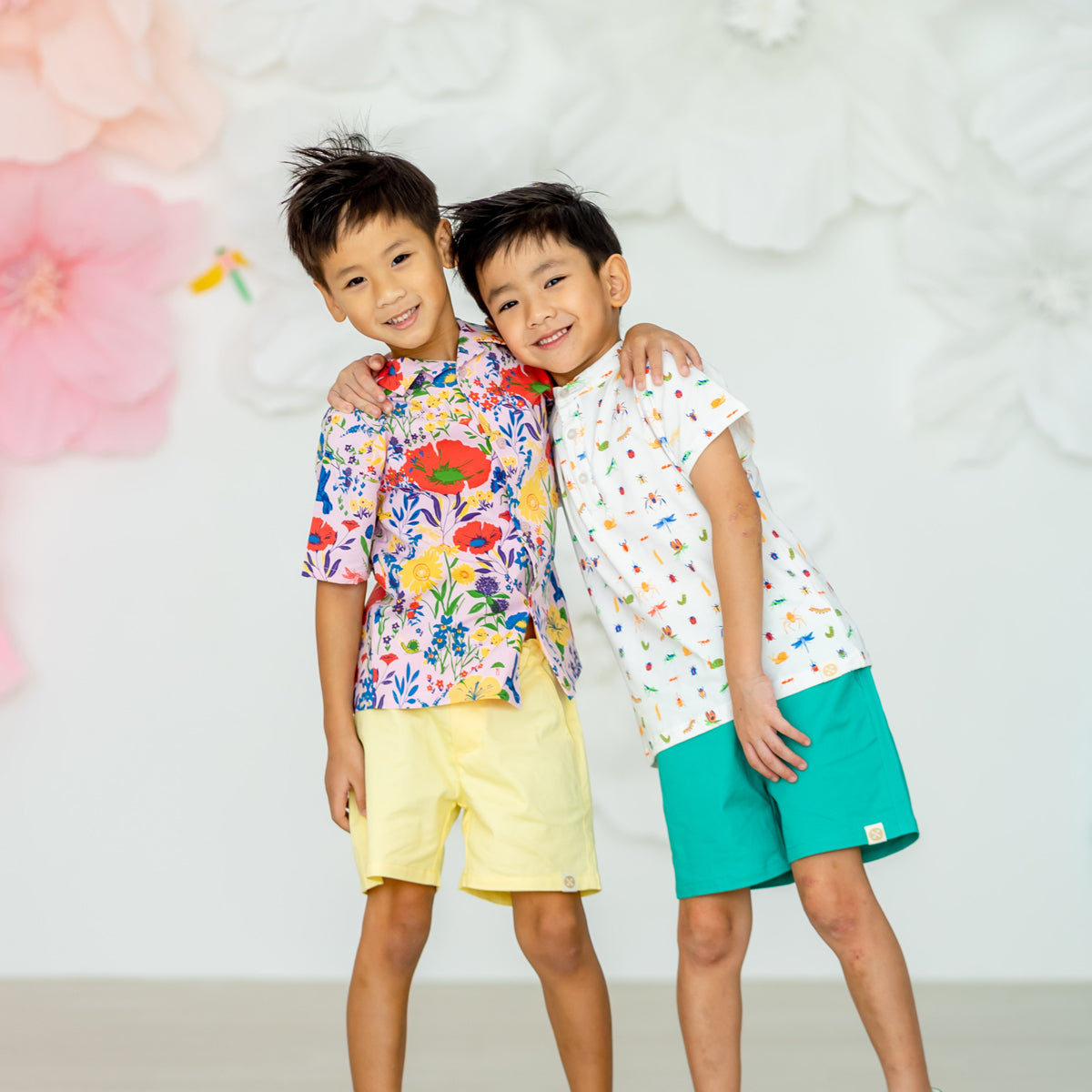 Garden Series - Boys Jersey Shirt in Garden Print by Le Petit Society — image 5