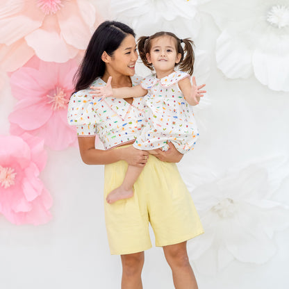 Garden Series - Ladies Shorts in Yellow by Le Petit Society — image 4