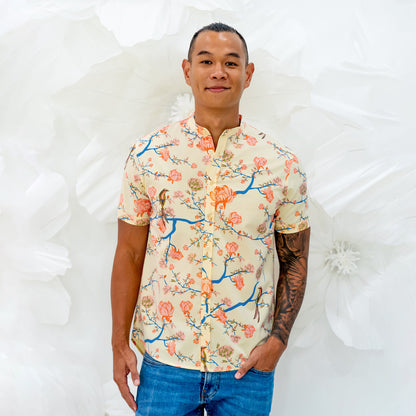 Garden Series - Men's Shirt in Yellow Peony - Classic Fit by Le Petit Society — image 10