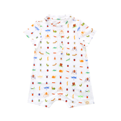 Garden Series - Baby Boy Jersey Romper in Garden Print by Le Petit Society — image 13