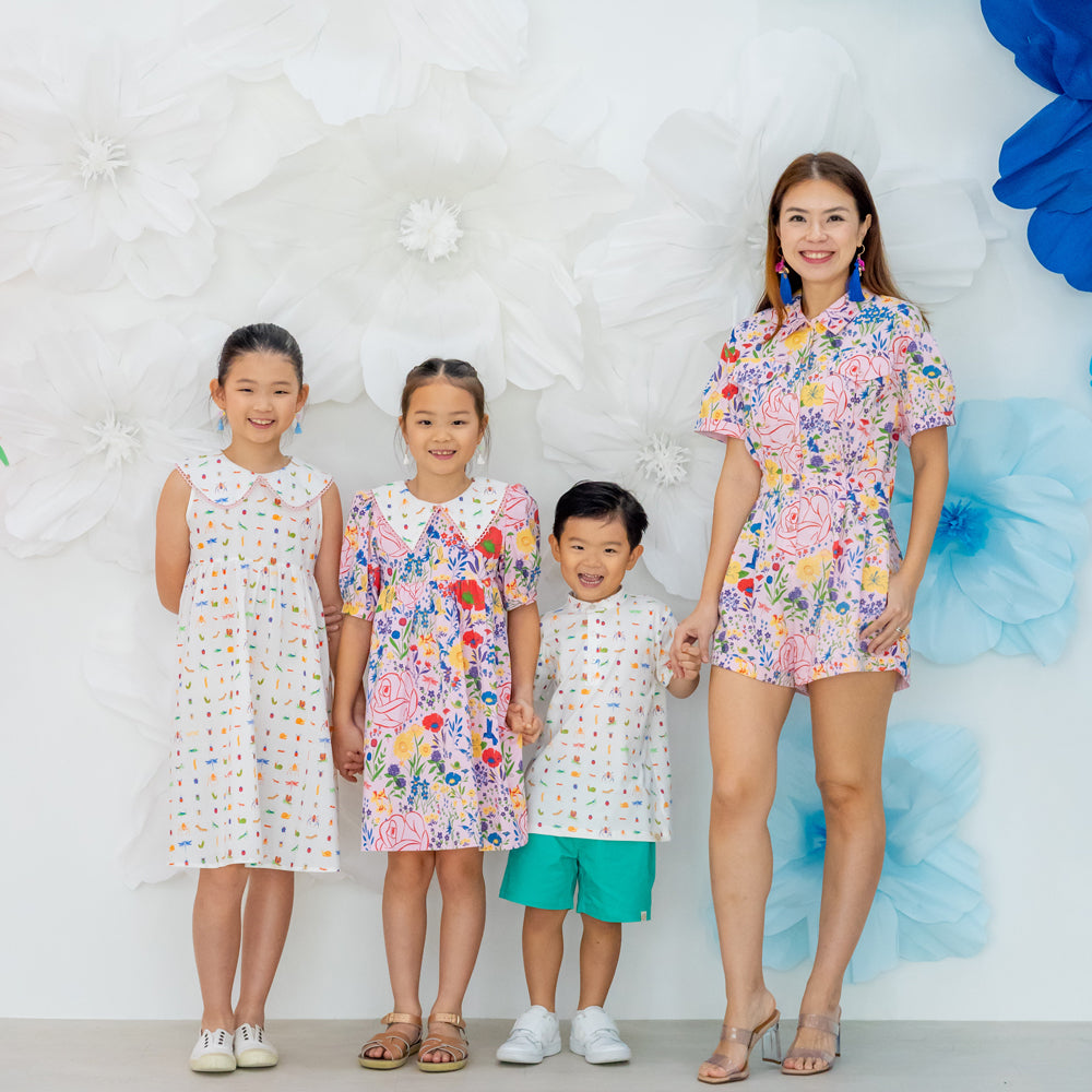 Garden Series - Boys Jersey Shirt in Garden Print by Le Petit Society — image 2