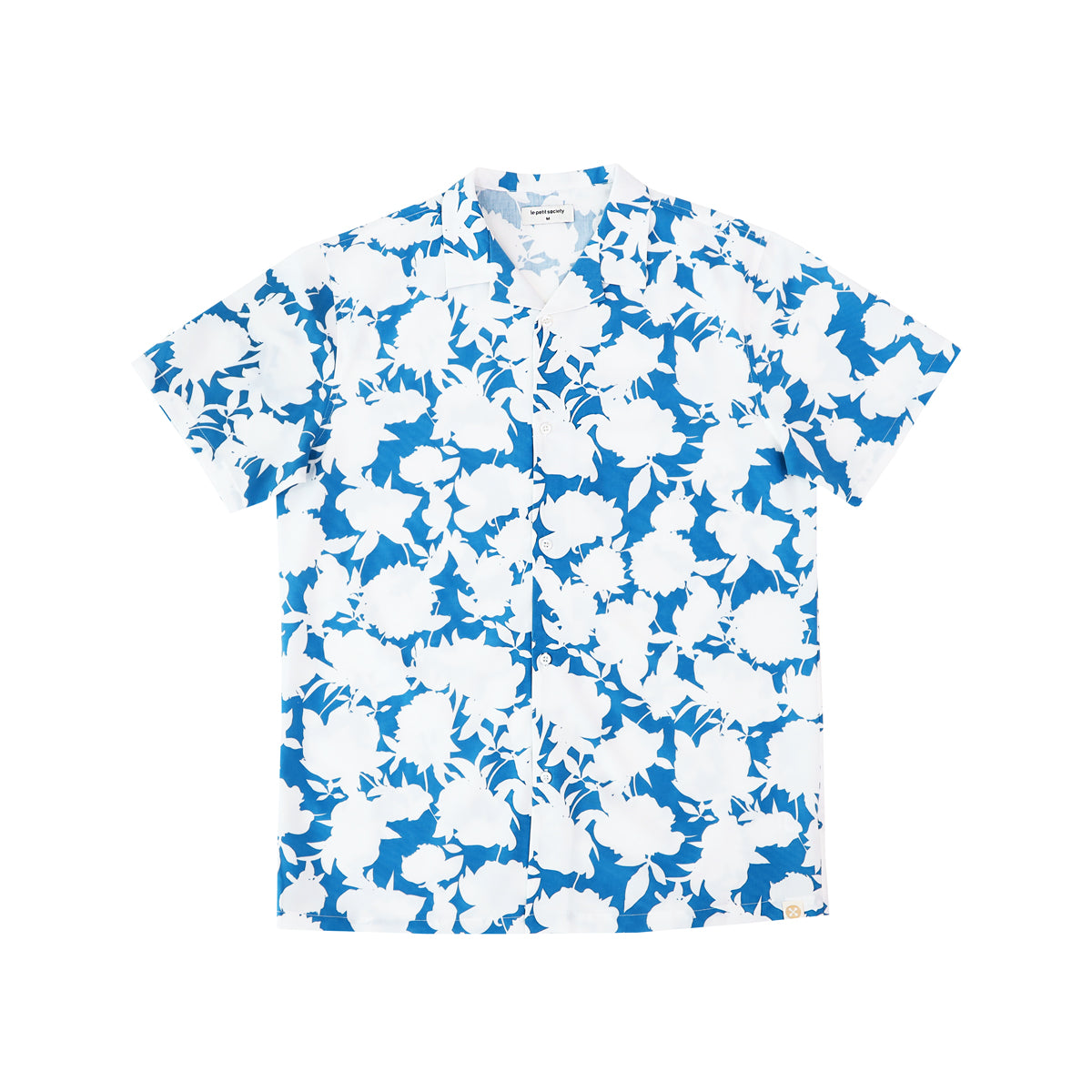 Garden Series - Men's Camp Collar Shirt in Blue Floral - Relaxed Fit by Le Petit Society — image 10