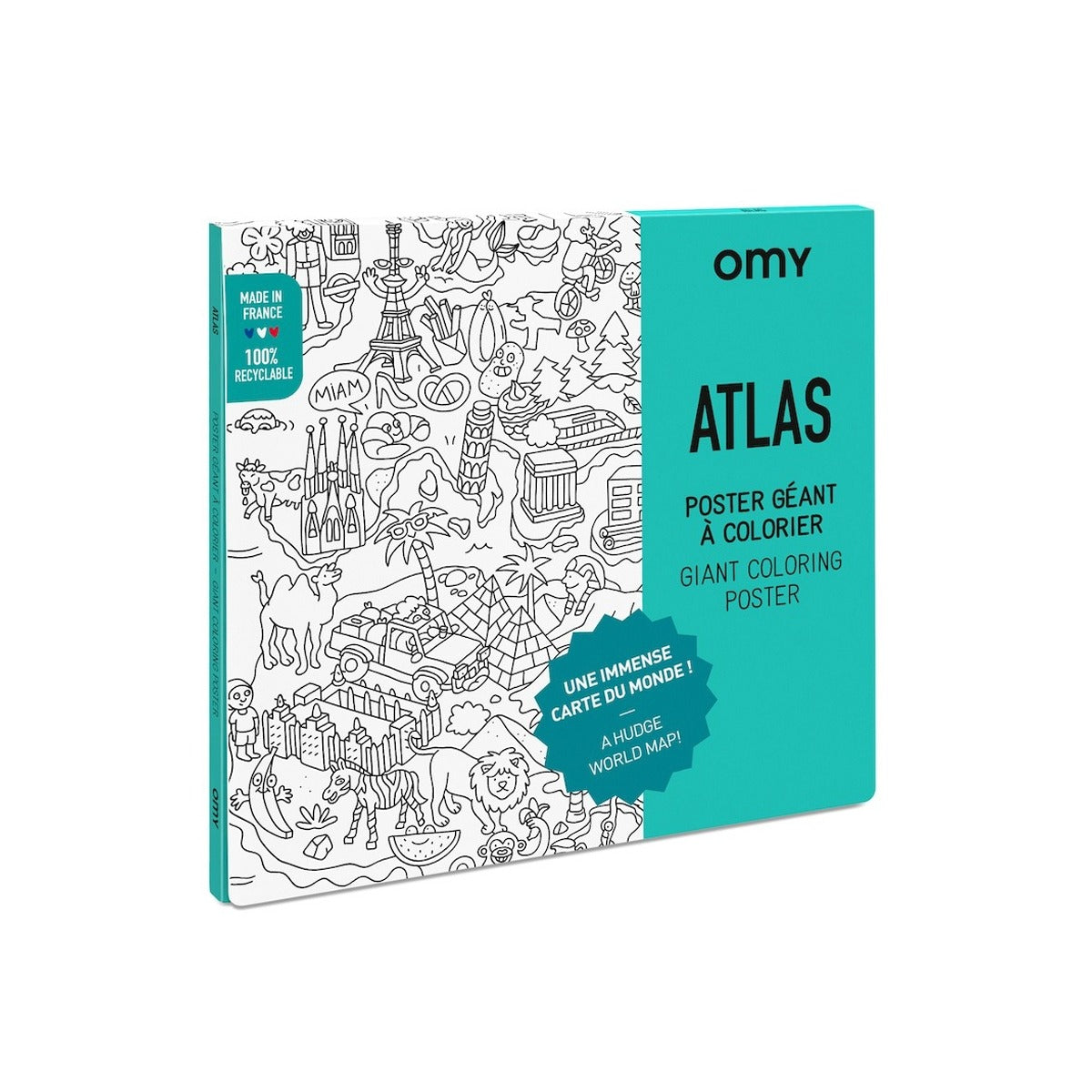 Giant Coloring Poster in Atlas by OMY