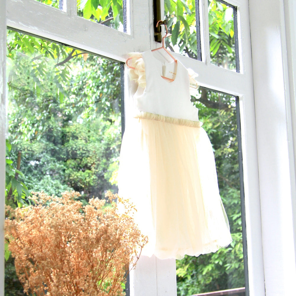 Flower Girl Series - Bubble Dress in Champagne by Le Petit Society