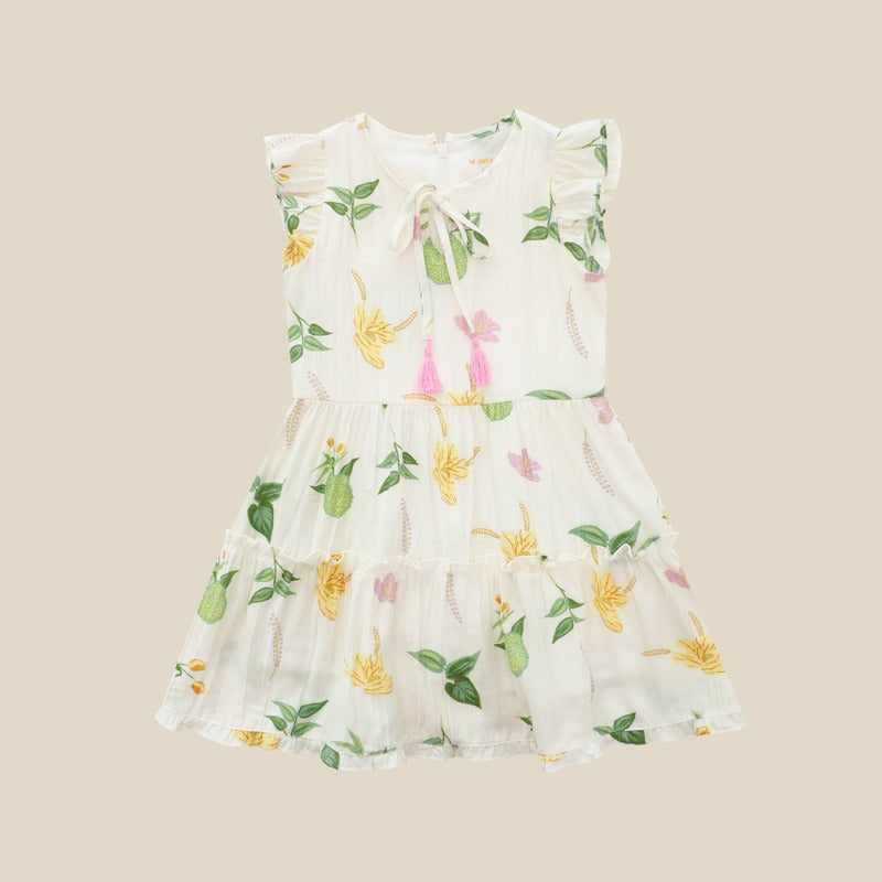 Heritage Series - Girls Dress in Tropical Durian Print by Le Petit Society — image 11