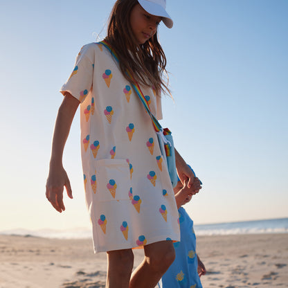 Made For Play - Girls T-shirt Dress in Ice Cream Print by Le Petit Society — image 2