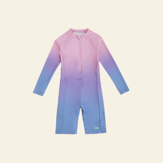 Girls Rash Suit in Lilac Gradient by Le Petit Society — image 2