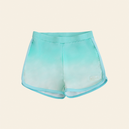 Girls Swim Shorts in Seafoam Gradient by Le Petit Society