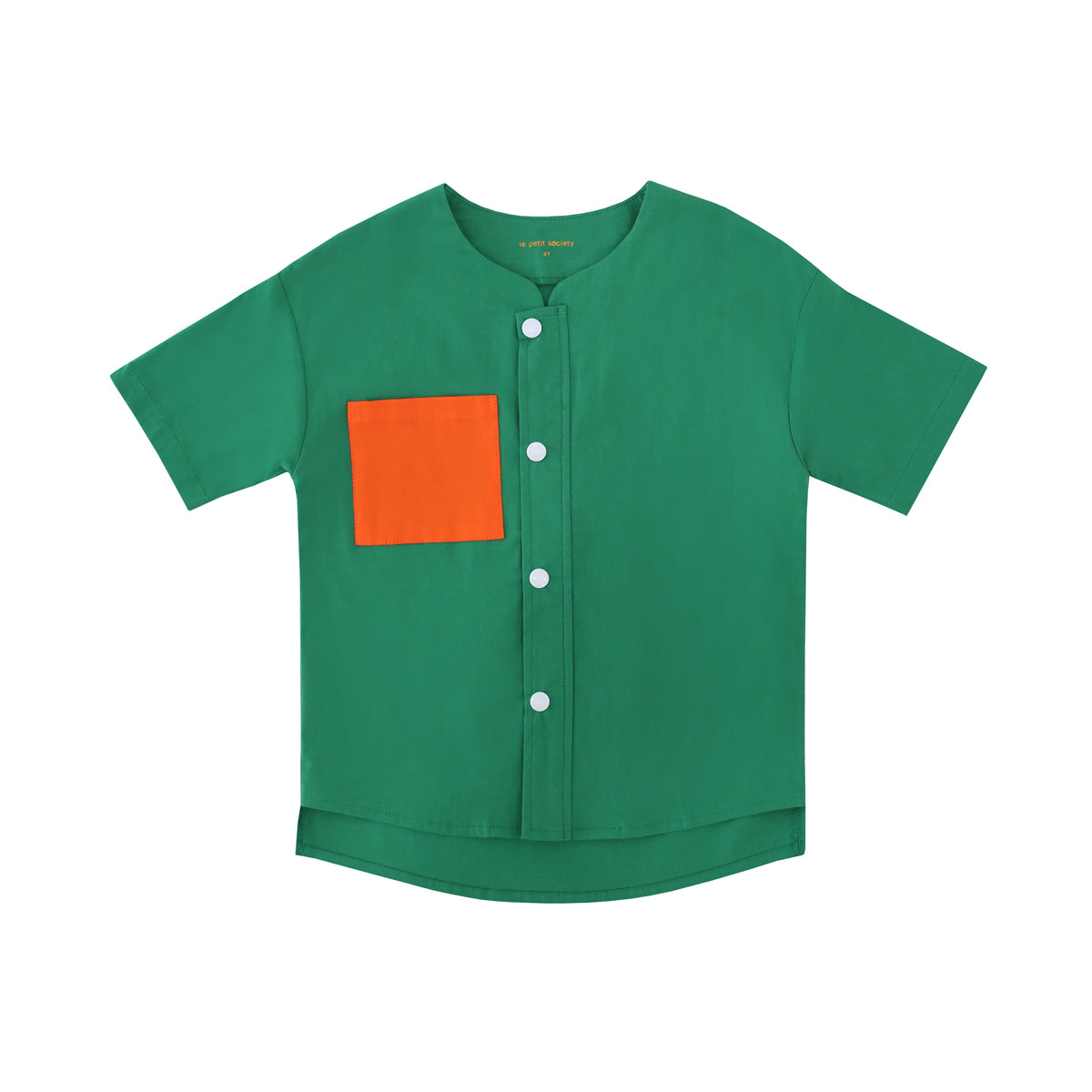 Made for Play - Boys Wide-Pocket Shirt in Green by Le Petit Society — image 2