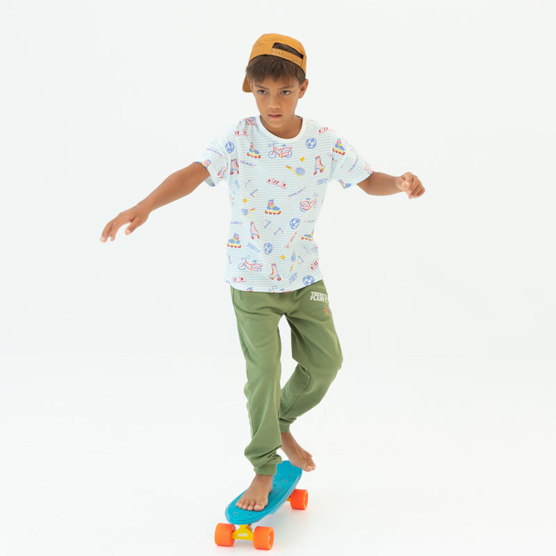 Made For Play - Kids Jogger Pants in Green by Le Petit Society