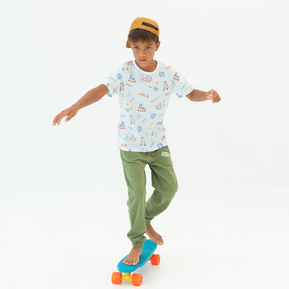 Made For Play - Kids Jogger Pants in Green by Le Petit Society