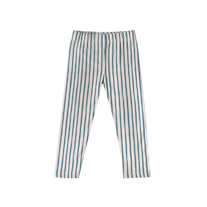 Made For Play - Kids Leggings in Green Stripes by Le Petit Society — image 6
