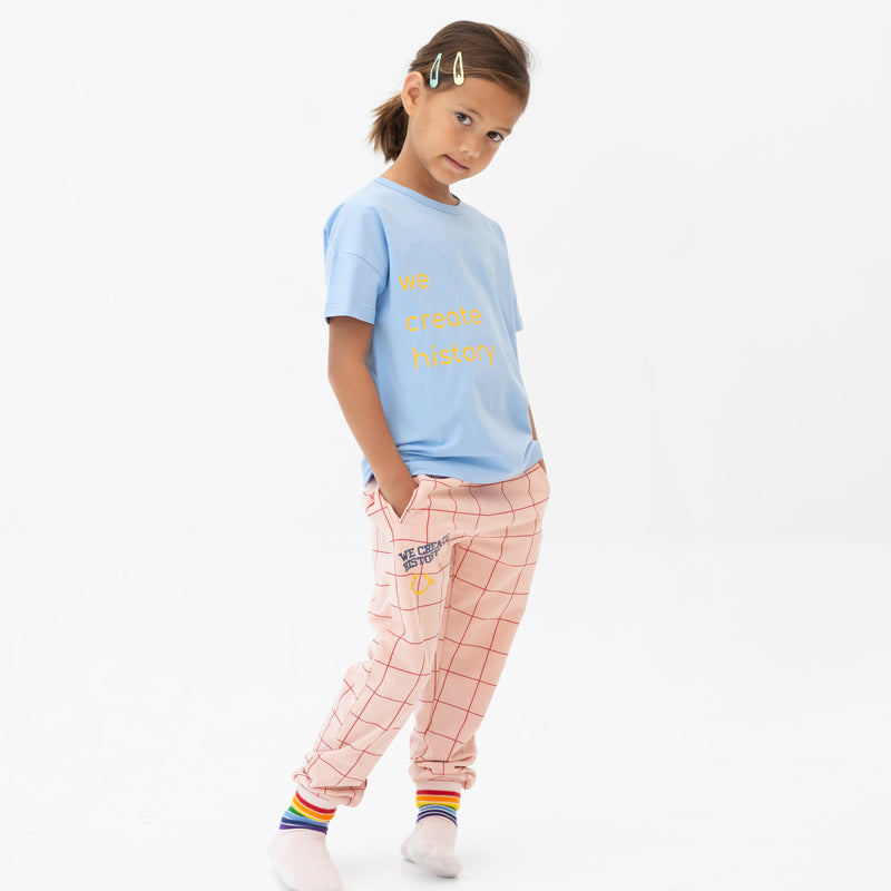 Made For Play - Kids Jogger Pants in Grid Print by Le Petit Society — image 6
