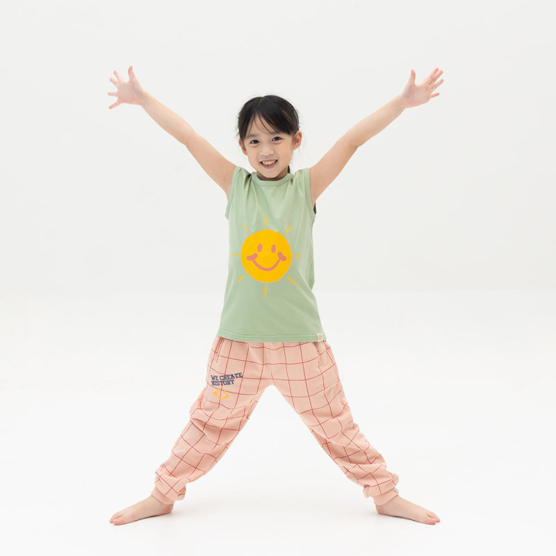Made For Play - Kids Jogger Pants in Grid Print by Le Petit Society — image 7