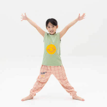 Made For Play - Kids Jogger Pants in Grid Print by Le Petit Society — image 7