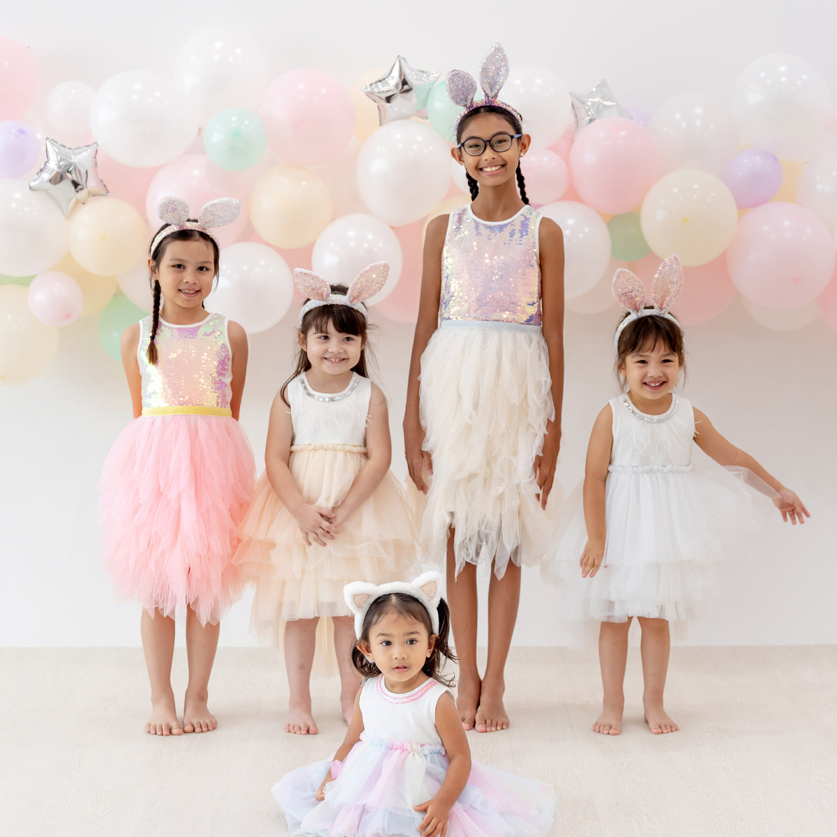Flower Girl Series - Sequin Tutu Dress in Ivory by Le Petit Society — image 3
