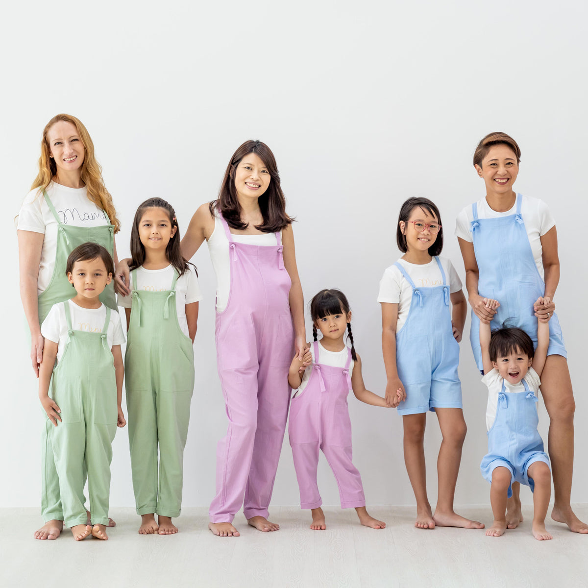 Mama & Mini in Pastel Purple Kids Long Overalls by Le Petit Society — image 3
