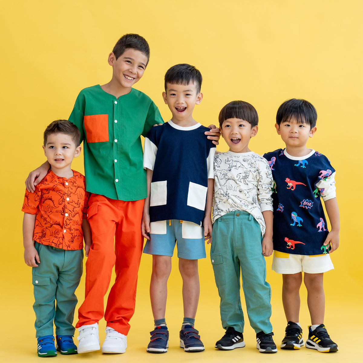 Made for Play - Boys Wide-Pocket Shirt in Green by Le Petit Society — image 7