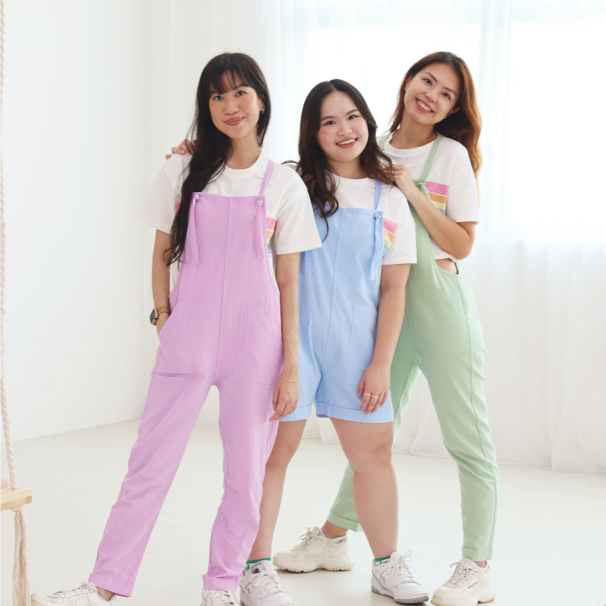 Mama & Mini in Pastel Purple Ladies Long Overalls by Le Petit Society — image 5