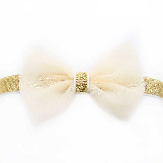 Bow Headband in Champagne by Le Petit Society