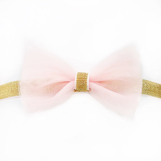 Bow Headband in Soft Pink by Le Petit Society